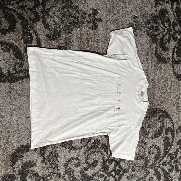 Vintage Hanes Beefy-T "TEXAS" Floral Graphic White T-Shirt Size XL single stitch - Picture 1 of 5